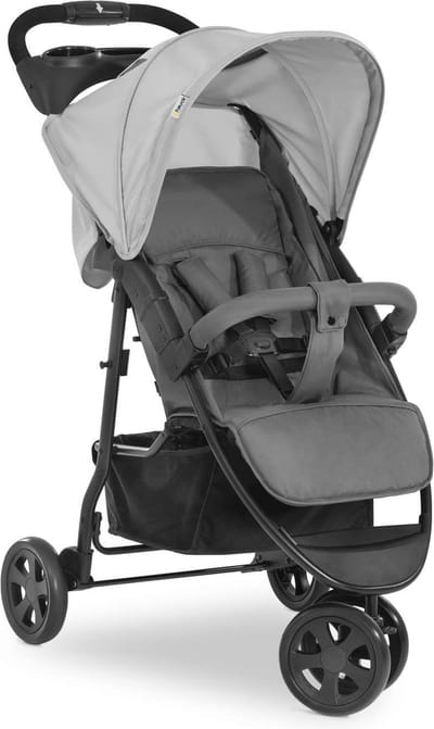 Compacte lichtgewicht buggy met ligstand tot 25 kg, 3 wielen en bekerhouder