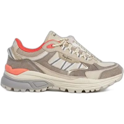 Pepe Jeans Darren Trek Beige Leren Sneakers