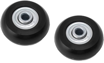 Dailygoods- Kofferzwenkwielen Vervangingsset - Stille PU-rubberlagerset - Slijtvast - Geluidsarm - Universele Zwenkwielen - 45 mm x 18 mm - Kofferwielen