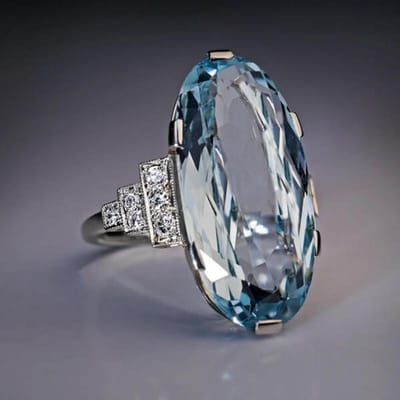 Sterling Dames Blauwe Trouwring Band Ovale Steen Verloving Feest Vrouwen Luxe Sieraden Glans CZ Steen Sieraden Cadeau 9 gray