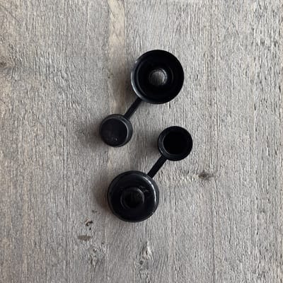 PGB - afdekdop golfplaatschroef - 7mm RAL9011 zwart - zak 100 stuks