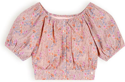 Nono N402-5102 Meisjes Blouse - Sand Blush - Maat 122-128