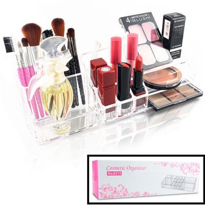 Make up Organizer met 14 Vakken - Makeup Organizer Transparant - Sieraden - Make-up - Cosmetica - Tafel - Opbergdoos