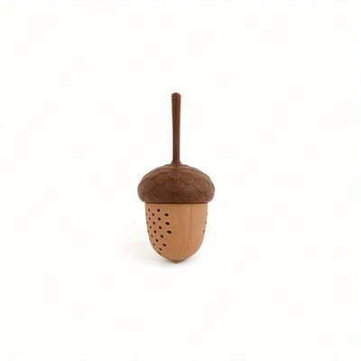1 st Eikelvormige Siliconen Thee-infuser | Theefilter Voor Kantoor, Kamperen En Buiten Gebruik brown
