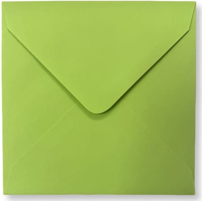 Cards & Crafts 25 Vierkante Enveloppen - Lime Groen - 13x13cm - 110 g/sm