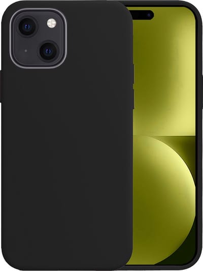 Hoesje - Geschikt voor Apple iPhone 15 - Sterk & Shockproof - Hoes Cover - Siliconen Case - Telefoonhoesjes - Zwart