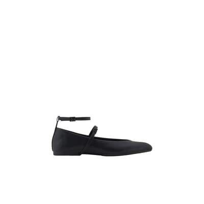 Armani Exchange Zwarte Polyester Platform Hakken