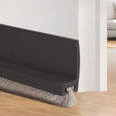 Deur Afdichting Borstel - Tochtstrip Deur - Tocht Buiten Houden - Zelfklevend - 100 cm - Zwart