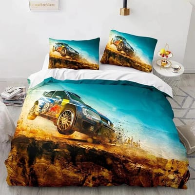Sportwagen Dekbedovertrek Sets Volledige Maat 3 Delige Raceauto Beddengoed Sets Met Kussenslopen Voor Tieners Jongens Polyester Dekbedovertrek AU Double(180*210cm)3pcs