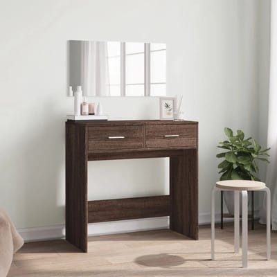 Kaptafel Met spiegel - Make up tafel - Make up - Toilettafel - Met lades - Bruin