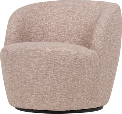 WOOOD Serra Draaifauteuil - Melange Stof - Naturel - 68x70x77