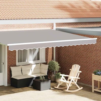 vidaXL - Vervangvolant - voor - zonnescherm - voor - 4,5 - m - Lichtgrijs - Polyester