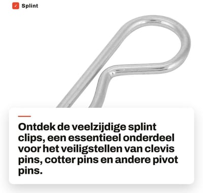 Dailygoods- Splint 10 Stuks - Verzinkte Eisen - B-type Splintclips - Haarnadel - Geplooide Halterstang - 4 x 75 mm - Bevestigingsclip