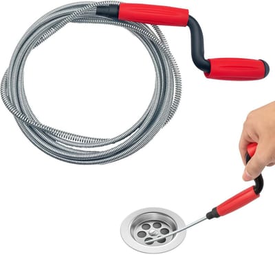 Reinigingsspiraal - Afvoer ontstopper - Verstopping oplossen - Flexibele draaiende spiraal - 4.2 meter - Wit