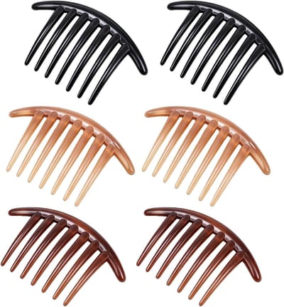 6 stuks haarkammen voor vrouwen, acryl Franse twist kammen voor bruidskapsels, perfect voor krullend en steil haar
