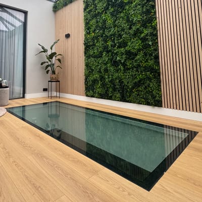 Beloopbaar Plat Dakraam 100x200 cm – Frameloos Daklicht – Veiligheidsglas – Geluidsreductie – UV-werend – Daklicht Plat Dak