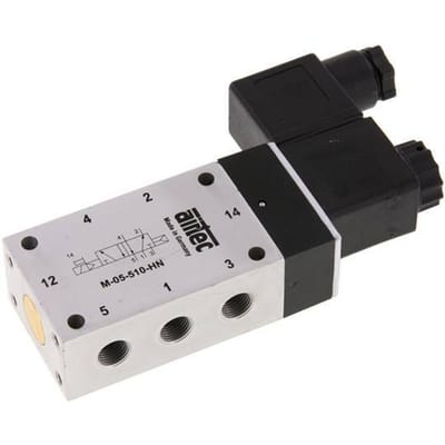 5/2 G1/8'' Magneetventiel 12V DC 2-10bar/28-140psi Airtec