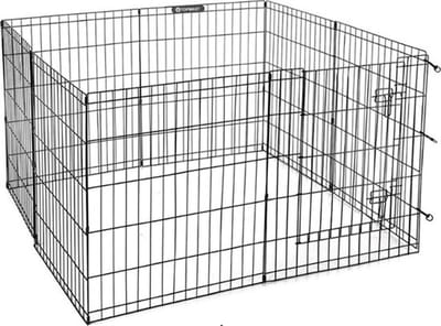 Topmast Puppyren uitvouwbaar - Zwart - 560 cm Omtrek - 60 cm Hoog - Opvouwbaar XL - Hondenren