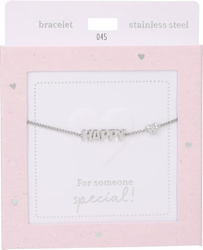 Depesche - Armband "Heart of Gold" - mot. 045 - Happy - silver