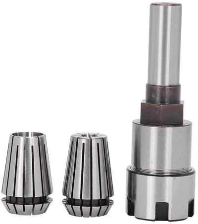 Frees Collet Set - Spantang Houder - Metaalbewerking Precisie - Hoge Snelheid Staal - 3 Delige Set - Zilverkleurig