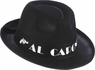 Vegaoo - Zwarte Al Capone borsalino hoed volwassenen