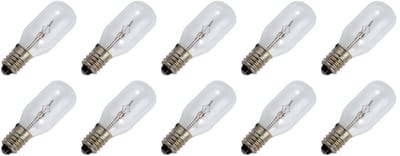 Signaallamp E10 60V 4W - 66 mAh - 10 stuks - T16 Gloeilamp Ø16mm - 35mm - 2500K - Dimbaar