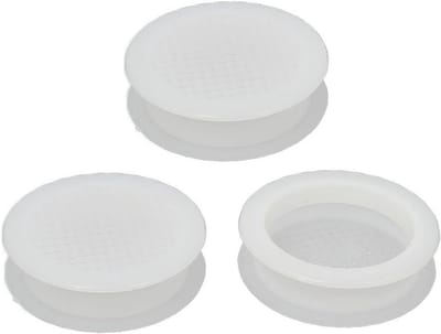 Luchtroosters Rond - Ventilatie Gaas - Luchtcirculatie Verbeteren - Geperforeerd Ontwerp - 3 stuks - Wit