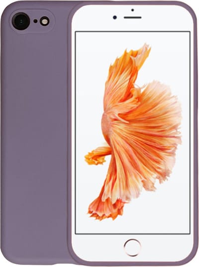 Smartphonica Telefoonhoesje Geschikt voor iPhone 6/6s Plus siliconen hoesje - Backcover Siliconen Case - Paars Grijs geschikt voor iPhone 6/6s Plus
