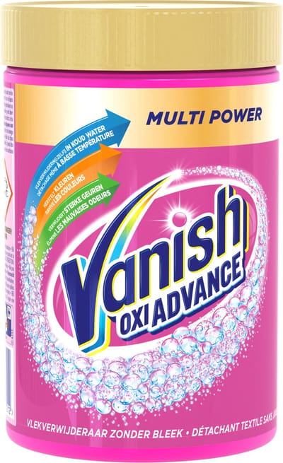 Vanish Oxi Advance - Vlekkenverwijderaar Poeder - Zonder Bleek - Gekleurde Was - 600 Gram - 1 stuk