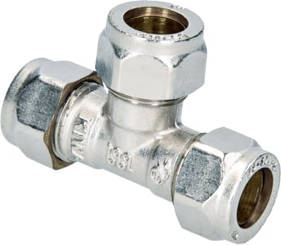 Knel T-Stuk 12x12x12mm Chroom
