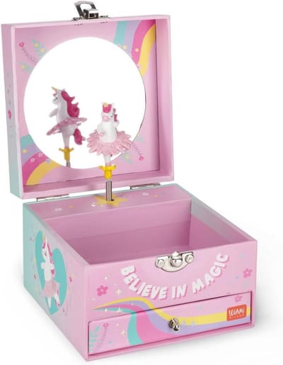 LEGAMI Musical jewellery box with rotating unicorn