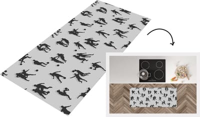 Keukenloper - Loper keuken - Sport - Voetbal - Patronen - 120x50 cm - Keukenloper vinyl