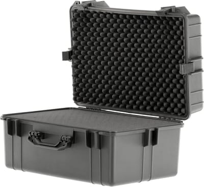 Hermetische gereedschapskoffer XXL met Plukschuim - IP55 Stof- en Schokbestendig - Inclusief Drukventiel - L 61 x B 43 x H 31 cm