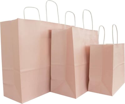 Papieren tasjes 50 stuks - Roze - 55x15x39cm - Cadeautasjes - Papieren tasjes met handvat
