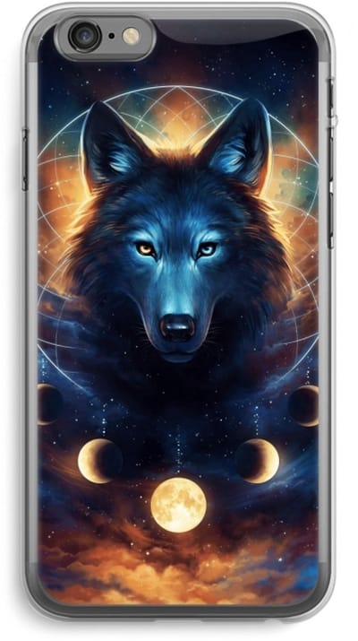 Case Company® - Hoesje geschikt voor iPhone 6 PLUS / 6S PLUS hoesje - Wolf Dreamcatcher - Soft Cover Telefoonhoesje - Bescherming aan alle Kanten en Schermrand