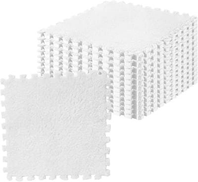 10 Stuks Pluche Tegels voor Interlocking Vloeren - Zachte Schuim Matten voor Kinderen en Woonkamers, Ideaal voor Speelruimtes en Comfortabele Omgevingen