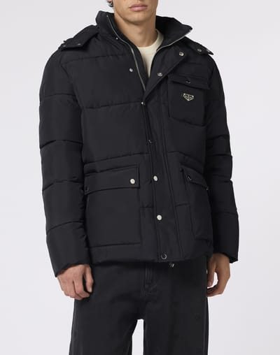 Nylon Puffer Jacket Gothic Plein
