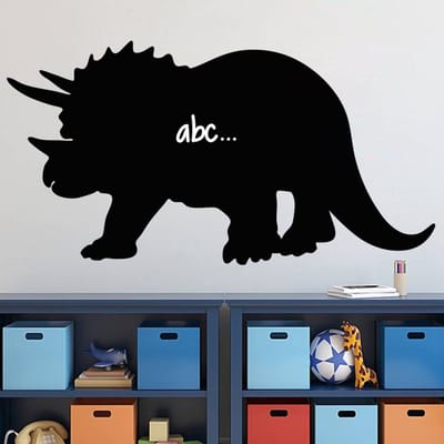 Schoolbordsticker - uitwisbare zelfklevende muurstickers - KENTROSAUR SILHOUETTE - 100x190cm