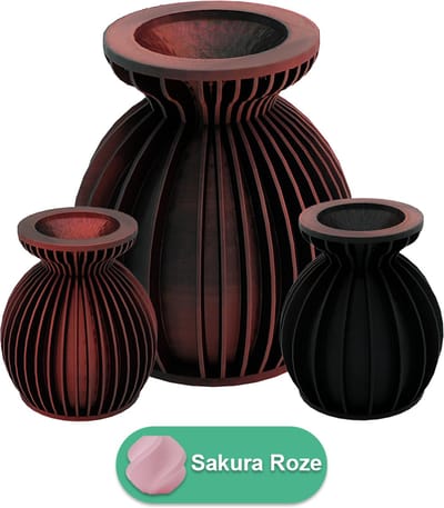 Elin moderne vaas – Decoratieve vaas - Sakura Roze - 3d geprinte vaas – geschikt voor droogbloemen - 20CM