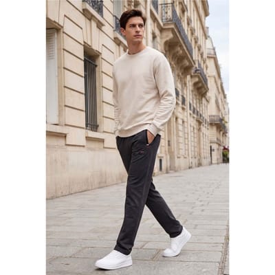 Heren Slim Fit Rechte Pantalons van Zweetstof