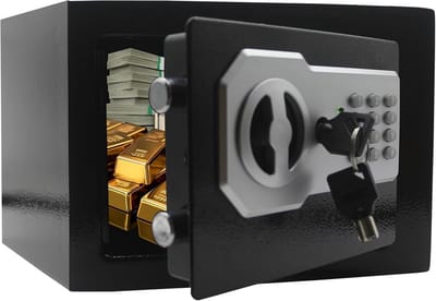 Digitale Beveiligingskluis 0.2 Cubic Feet - Elektronisch Toetsenbord voor Cash en Sieraden Opslag