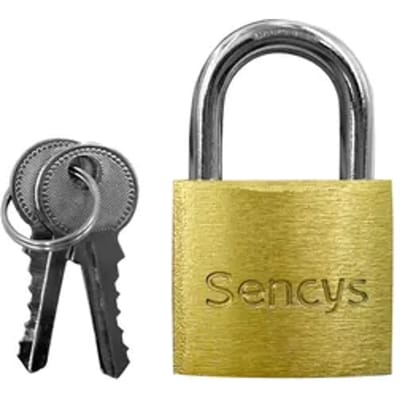 Sencys Hangslot Met Sleutel - Staal Voor Koffer Of Kluisje - Behuizing 30mm