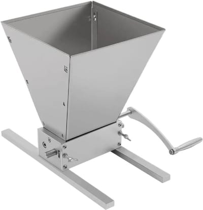 Graanmolen Handmatig - Korrelmolen Keuken - Zelf Meel Maken - Roestvrij Staal Rollen - 4 Liter Trechter - Zilver