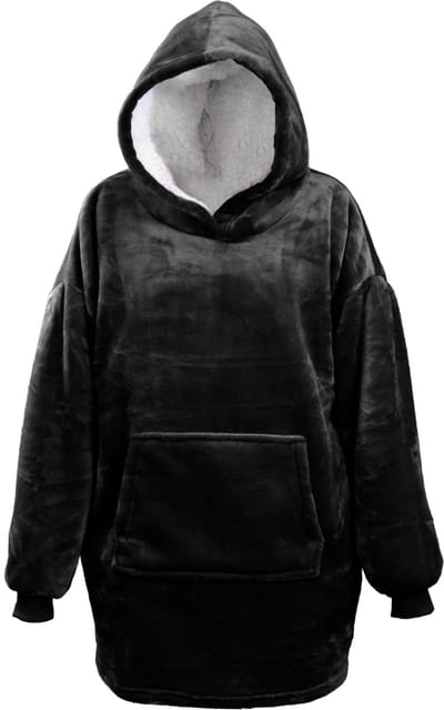 Unique Living Trui Hoodie - Polyester - Zwart - 70 x 87 x 50 cm (BxHxD)