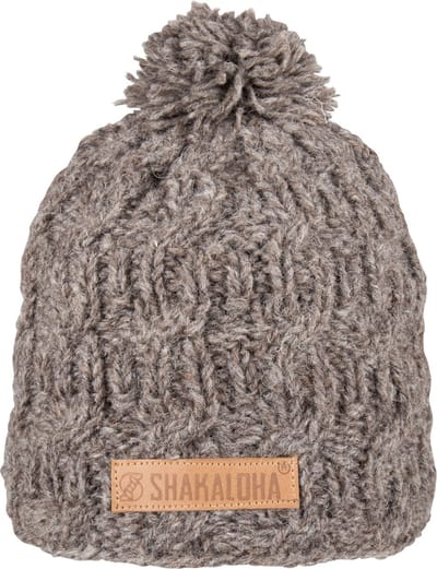 Shakaloha Gebreide Wollen Muts Heren & Dames Beanie Hat van schapenwol met polyester fleece voering - Britt Beanie LBrown Unisex - One Size Wintermuts