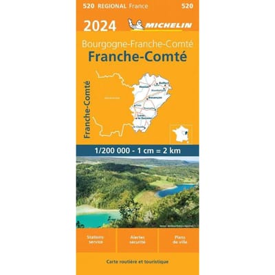 Michelin Wegenkaart 520 Franche-Comté 2024