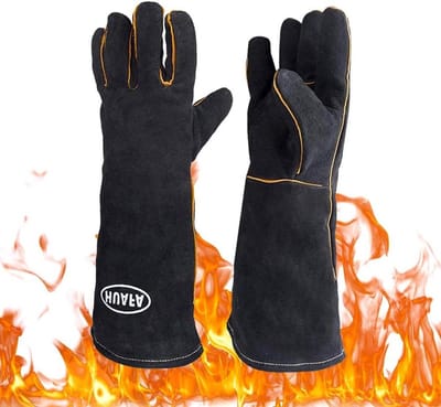 Extreme hittebestendige BBQ Grill Handschoenen met aluminiumfolie voering - EN407 gecertificeerd - 1 paar