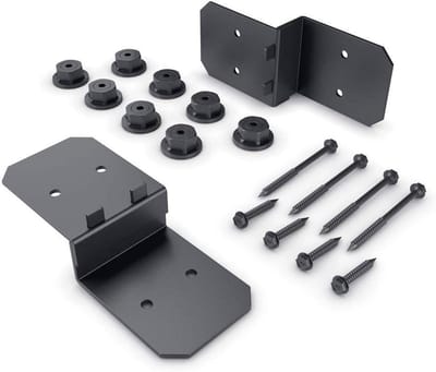 Paal naar Balk Connector - Steunbeugel Balk - Houtconstructie Versterken - Gegalvaniseerd Staal - 4 Inch - Zwart