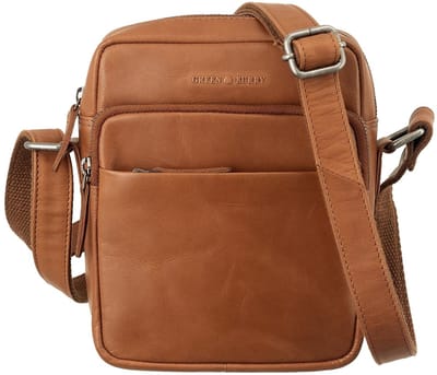 GREENBURRY Leren schoudertas Fiorentina Crossover Bag Tan bruine
