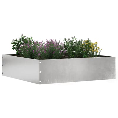 vidaXL - Gazonrand - 50 - x - 50 - x - 13 - cm - Roestvrij - staal - zilver